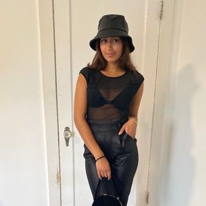 Sheer black top